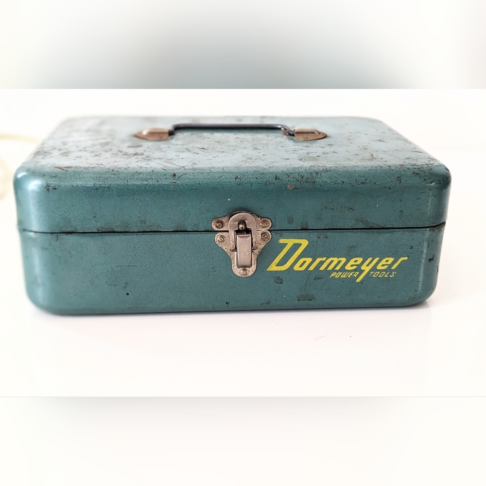 Dormeyer Power Tools metal storage box  vintage industrial box